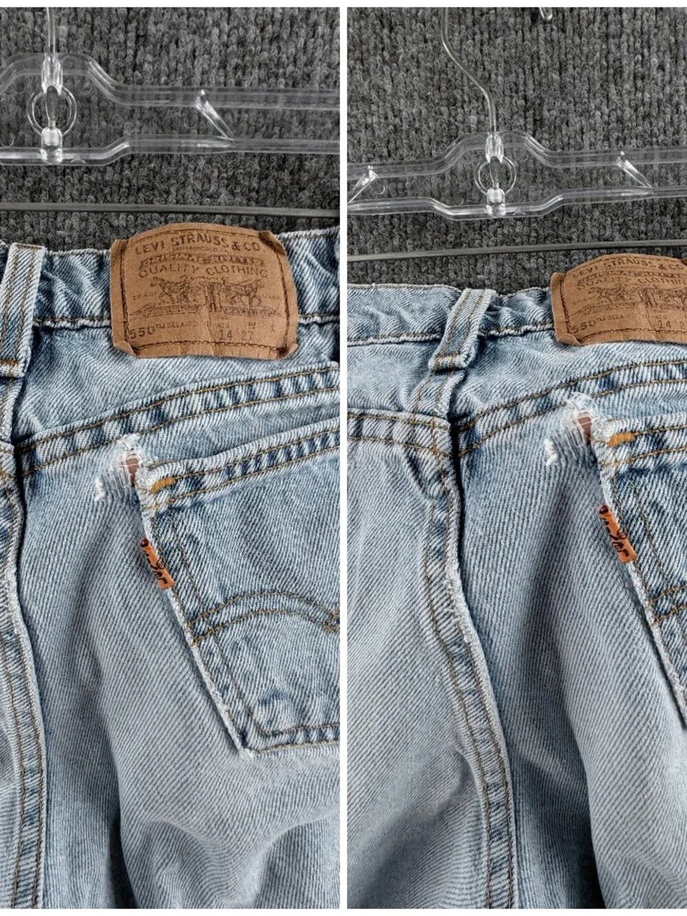 VTG Levis Orange Tab Size 14 Jort Shorts USA Women Blue Denim Cotton ACTL 25x10